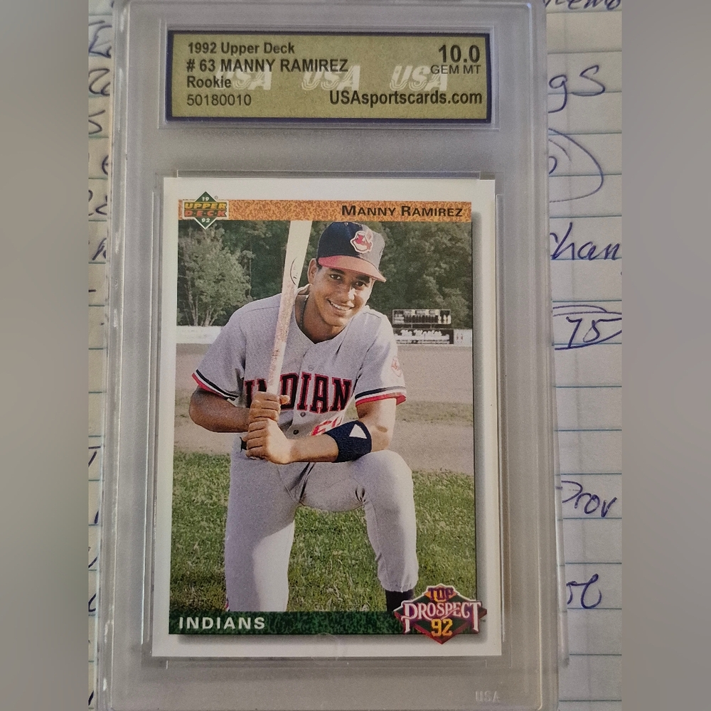 1992 Upper Deck Manny Ramirez Rookie Card, MINT 10